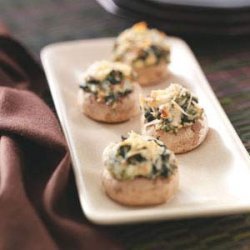 Spinach-Cheese Mushroom Caps