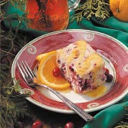 Cranberry Cake with Orange Sauce