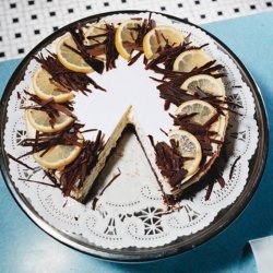 Brownie-Bottom Lemon Cheesecake