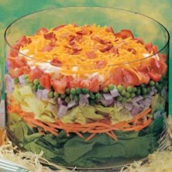 Layered Veggie Egg Salad