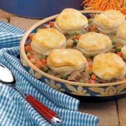 Beef Potpie with Biscuits