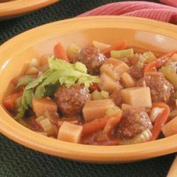 Slow-Cooked Meatball Stew