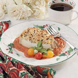 Halibut with Tomato-Basil Sauce