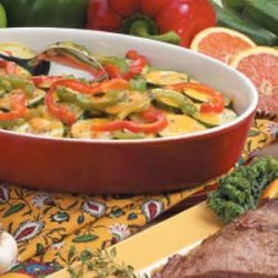 Summer Squash Pepper Gratin