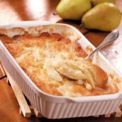 Ginger-Lime Pear Cobbler