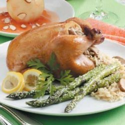 Rice-Stuffed Cornish Hens