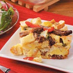 Philly Beef 'n' Pepper Strata