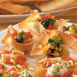 Veggie Wonton Quiches