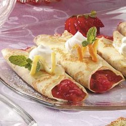 Strawberry Rhubarb  Crepes