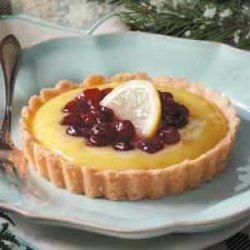 Cranberry-Topped Lemon Tarts