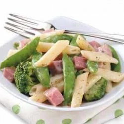 Snap Peas 'n' Ham Alfredo