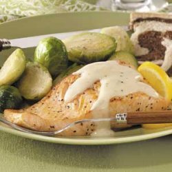 Salmon with Mornay Sauce