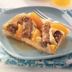 Peach & Sausage Breakfast Squares