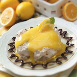 Chocolaty Lemon Meringue Cups