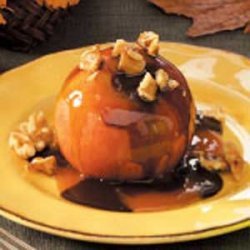 Warm Chocolate-Caramel Apples