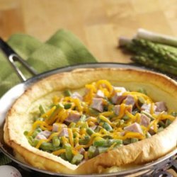 Ham & Asparagus Puff Pancake