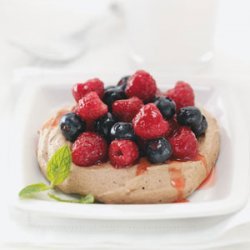 Cocoa Meringues with Berries