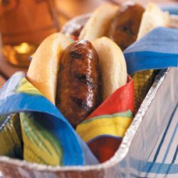 Grilled Honey-Mustard Brats