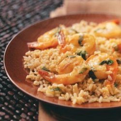 Sauteed Orange Shrimp with Rice