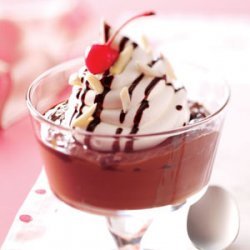 Dark Chocolate Pudding Sundaes