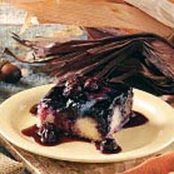 Blueberry Cake with Wojapi Sauce