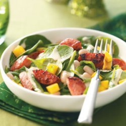 Smoked Sausage-Spinach Salad