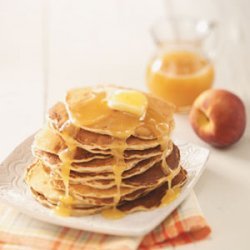 Peach Pancakes with Butter Sauce