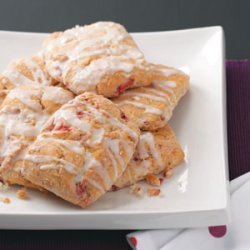 Strawberry Scones with Lemon Glaze