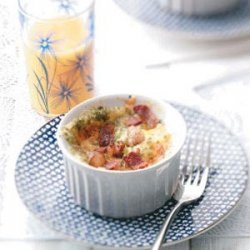 Baked Eggs with Cheddar and Bacon for Two