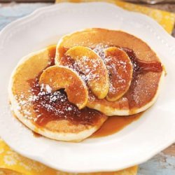 Ricotta Pancakes with Cinnamon Apples