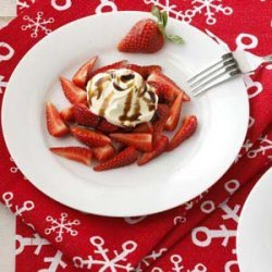 Strawberries with Vanilla Mascarpone and Balsamic Drizzle