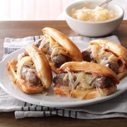 Slow-Cooked Reuben Brats