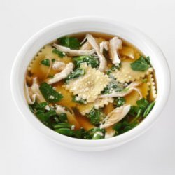 Quick Ravioli & Spinach Soup