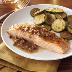 Salmon with Honey Pecan Sauce