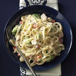 Salmon Fettuccine Alfredo