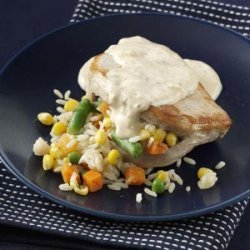 Stuffed Alfredo Pork Chops