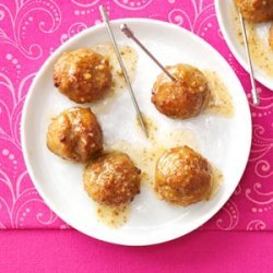 Apple-Mustard Glazed Meatballs