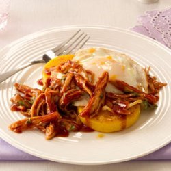 BBQ Chicken Polenta with Fried Egg