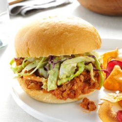 Turkey Sloppy Joes with Avocado Slaw