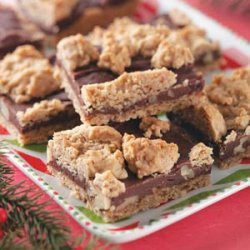 Fudge-Nut Oatmeal Bars