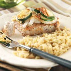 Skillet Pork Chops with Zucchini