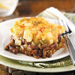 Beef and Potato Nacho Casserole