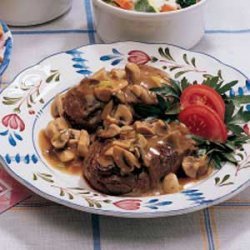 Beef Tenderloin in Mushroom Sauce