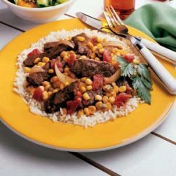 Skillet Steak and Corn