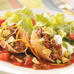 Taco-Filled Pasta Shells