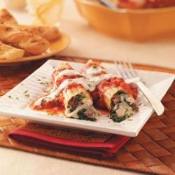 Meaty Spinach Manicotti