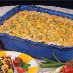 Cheesy Pasta Pea Bake