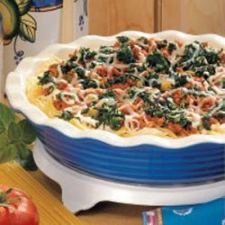 Spinach-Beef Spaghetti Pie