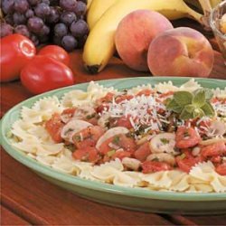 Tomato-Mushroom Bow Tie Pasta