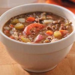 Beef Barley Lentil Soup